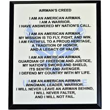 Mi Engraving 8 X 10 Usaf Airman Creed Plaque Logo Gear Military Shop The Exchange