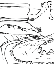 The pdf prints best on standard 8.5 x 11 paper. Grand Canyon Coloring Pages