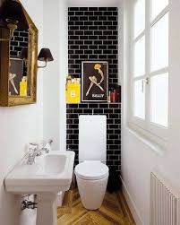 Black And White Accent Wall Bathroom Black Accent Walls For The Home Domino Bathroom Design Small Small Bathroom Decor Small Bathroom Design