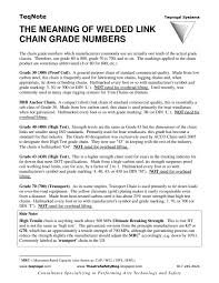 teqnote chain grade numbers by teqniqal systems llc issuu