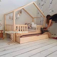 lit cabane cbt 90x190cm monlitcabane lit enfant maison chambre enfant lit cabane