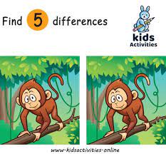 Spot 5 Differences Between Two Pictures Printable Kids Activities Printable Activities For Kids Printables Kids Fun Activities For Kids