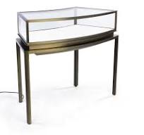 Stainless Steel Jewelry showcase|glass Metal Display case ...