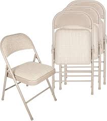 Amazon Com Apex Garden Deluxe Fabric Padded Folding Chair Set Of 4 Beige Furniture Decor Folding Chair Padded Folding Chairs Best Folding Chairs