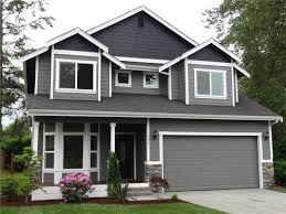 Light grey with white trim can achieve an entirely new look when just a slight hint of color modifies the siding's overall tone. House Hunting Gray House Exterior Exterior Paint Colors For House House Paint Exterior