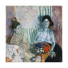 Loveday And Ann Two Women With A Basket Of Flowers Giclee Print Frances Hodgkins Art Com Artist Art Flower Basket