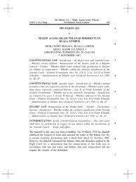 Jabatan hal ehwal agama islam negeri kedah (jaik). Md Hakim Lee V Maiwp Kl Sharia Jurisdiction