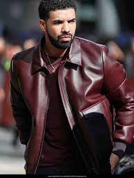 Canadian Rapper Singer Drake Leather Jacket Maroon Leather Jacket Leather Jacket Leather Jacket Men