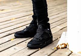 On Foot Look At The Air Jordan 4 Pony Hair Air Jordans Jordan 4 All Black Sneakers