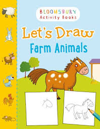 Click and drag shapes from the left onto the similar dashed shape on the drawing pad to reveal the animal you just created. Let S Draw Farm Animals Bloomsbury Activity Books