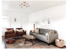 Living Room Grey Couch Leather Chair Gray Couch With Cognac Brown Leather In 2021 Grey And Brown Living Room Leather Couches Living Room Leather Chair Living Room