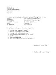 Contoh surat permohonan perpanjangan str. Surat Permohonan Pengurusan Str Bidan