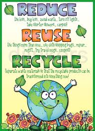 Reduce Reuse Recycle Poster Made Using Clip Art From Dj