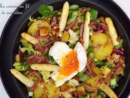 Recette De Salade Tiede Aux Pommes De Terre Asperges Lardons Et Oeuf Mollet Recette Salade Tiede Recette Salade Salade