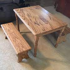 Free plans to build this easy kids table and chair set for about $35. Beautiful Kids Wooden Table And Bench Set Etsy