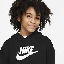 Amazon.co.jp: Nike Kids Girl's Sportswear Club Fleece Crop Hoodie (Little  Kids/Big Kids) Black/White L (14-16 Big Kid) : Clothing, Shoes & Jewelry