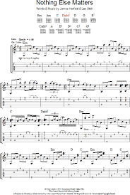 The music for nothing else matters is available below. Nothing Else Matters Guitar Tab Zzounds