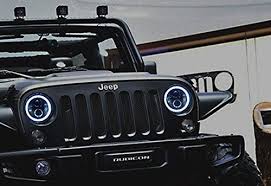 Ijdmtoy Jeep Wrangler Led Headlights Led Halo Rings Jeep Led Lights Jeep Lights Jeep Wrangler Headlights