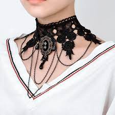 Victorian Gothic Lace Choker Necklace In 2021 Lace Choker Necklace Lace Necklace Goth Choker Necklaces