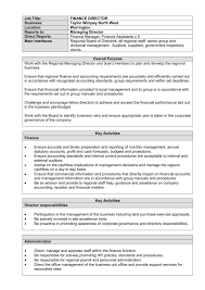 How to write a director of finance job description. Notes For Completing The Role Profile