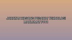 368 likes · 7 talking about this. Permohonan Jawatan Kosong Pegawai Teknologi Maklumat F41 2020 Sumber Kerjaya