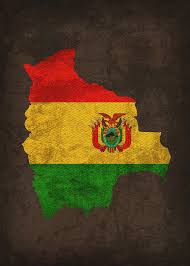 The state and war flag is a horizontal tricolor of red, yellow and green with the bolivian coat of arms in the center. Bolivia Country Flag Map Mixed Media By Design Turnpike