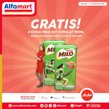 Grab sale tickets for trips. Alfamart Promo Bayar Tiket Airasia Gratis 2 Kotak Milo Uht Coklat S D 31 Des 2018 Promosi247 Promosi Katalog Dan Diskon Tokopedia Superindo Indomaret Giant Ovo Gopay Dll
