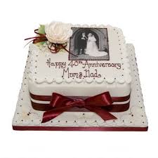 Requirements for wedding anniversary cakes. 11 Happy 40th Anniversary Country Cakes Photo Happy 40th Birthday Cake 40th Wedding Anniversary Cake Decorations And Happy 40th Anniversary Cake Snackncake