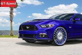 gt speed فورد موستنج زرقاء بجنوط هائلة الحجم من فورجياتو ford mustang mustang bmw