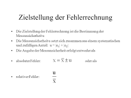 Mit fehlerrechnung und statistik ein lehrbuch speziell für mta. Einfuhrung Zur Fehlerrechnung Ppt Herunterladen