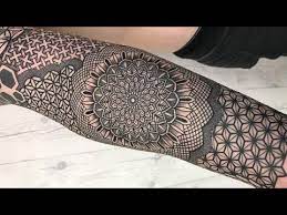 120 mandala tattoo on shoulder; Mandala With Geometric Tattoo Half Sleeve 2 Days Timelapse Youtube