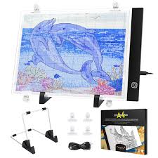 Magicfly Diamond Painting A4 Led Light Pad Tracing Light Box For Drawing Dimmable Light Board Kit With Usb Cable For Diy 5d Diamond Painting Drawing Embossing Stenciling Designing