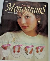 3 Iron-On Transfer Monogram/Alphabets Puff Paint/Embroidery/Glitter Book Lot