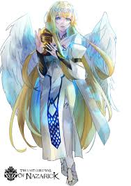 overlord (maruyama), calca bessarez, angel wings, blonde hair, blue eyes -  Anime R34