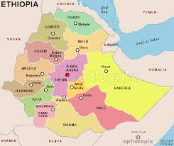 Ethiopia is bordered by eritrea to the north, sudan and south sudan to the west, kenya to the south, somalia to the south and east, and djibouti to the northeast. Ethiopian Mining Regions Ethiopia Map Tigray