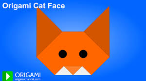 This easy origami cat is really easy! Origami Cat Face