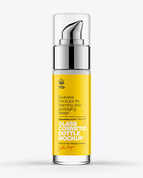 Download 30ml Cosmetic Bottle W Chrome Dispenser Pump Mockup In Bottle Mockups On Yellow Images Object Mockups