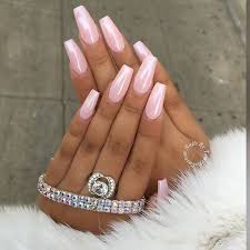 83 Pointy And Chrome Summer Nail Color Design Ideas For 2019 Koees Blog Coffin Shape Nails Pink Chrome Nails Baby Pink Nails
