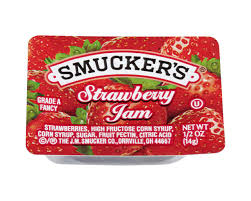 smucker 1 2 ounce strawberry jam plastic smucker away from