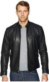 Polo Ralph Lauren Cafe Racer Leather Jacket Cafe Racer Leather Jacket Leather Jacket Mens Casual Outfits
