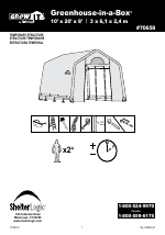 Ready to build out of the box with roll up side vents. Pdf Download Shelterlogic 70658 Growit Greenhouse In A Box 10 X 20 X 8 User Manual 15 Pages