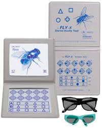 They help to identify vision problems and conduct stereopsis, amblyopia, suppression, and strabismus testing, each of which can impede a child's development and performance. Oculus 50930 Randot Stereotest Eller 50940 Titmus Fly Stereotest M Brille Utstyrsavdelingen Rodenstock