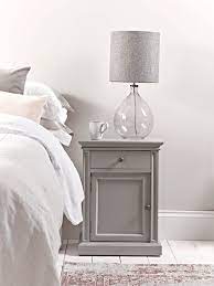 Some have doors or drawers where you can charge your phone and hide that guilty pleasure bestseller, too. Grey Bedside Table Bedside Table Grey Grey Bedroom Furniture Wooden Bedroom Furniture