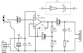 10w tda2003 amplifier circuit has simple construction, and it cool works maksimum for general audio purposes. 10w Tda2003 Amplifier Circuit Circuitszone Com