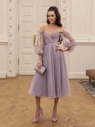 Papilio Midi Dress With Plunging Sweetheart Neckline And Bishop Sleeves In 2020 Dresses Evening Gowns With Sleeves Midi Wedding Dress