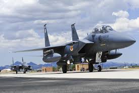 F 15sg Fighter Jets From The 428th Fighter Squadron At Mountain Home Air Force Base Idaho Taxi From The Runway At Davis Monthan Air Force Base Ariz July 7