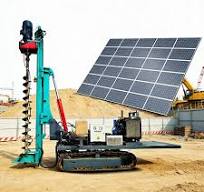 6m Hydraulic Press Solar Panel Plant Pile Ramming Machine Vibrating Pile  Driver
