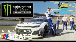 Cars choosing different lines on the track. Nascar Heat 4 Setups Fasrextreme