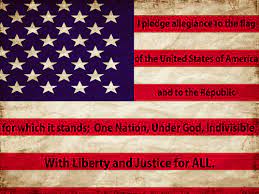 Pledge Of Allegiance United States Flag Freebie Projectable Printable Teaching Resources