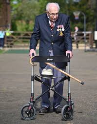 Tom moore, the british world war ii veteran who raised more than $39 million to support health workers by walking 100 laps for charity in his garden, is congratulating moore for his new status as capt. Captain Tom Moore And Michael Ball Release Nhs Charity Version Of You Ll Never Walk Alone Music Entertainment Express Co Uk